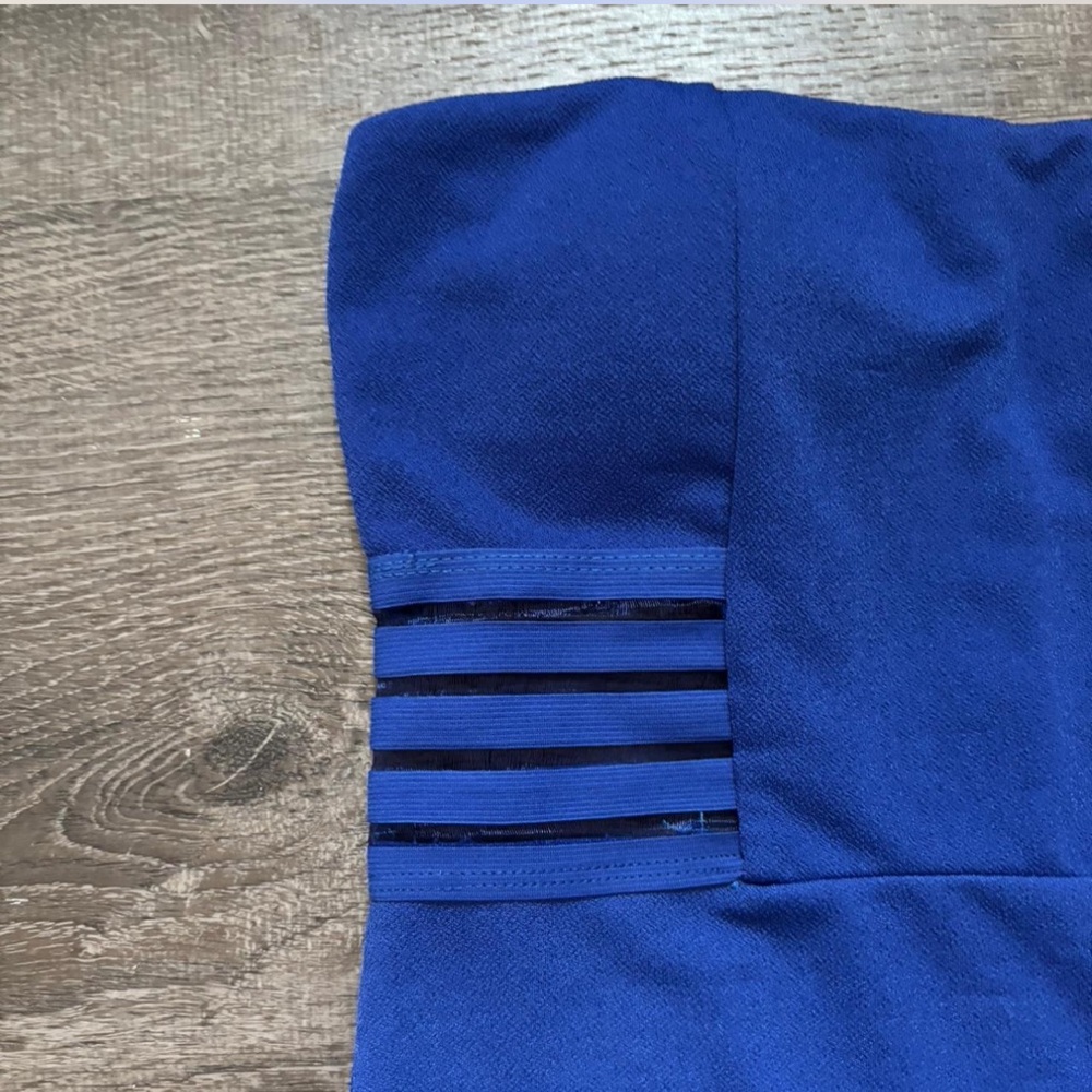 ROYAL BLUE MINI DRESS - Picture 2 of 4